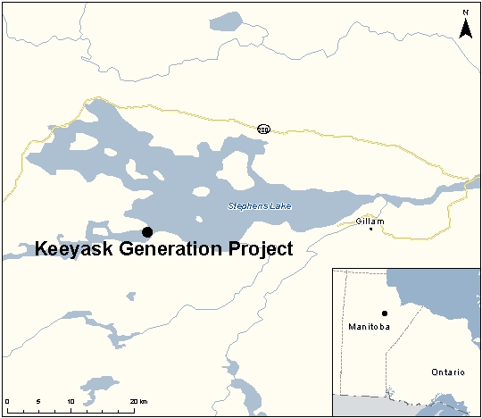 Map depicting the location of the project, as described in the current document.