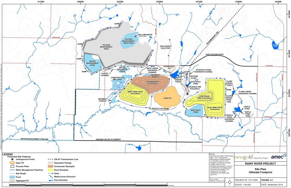 Figure 2-2: Project Components (Source: Rainy River EIS, AMEC).