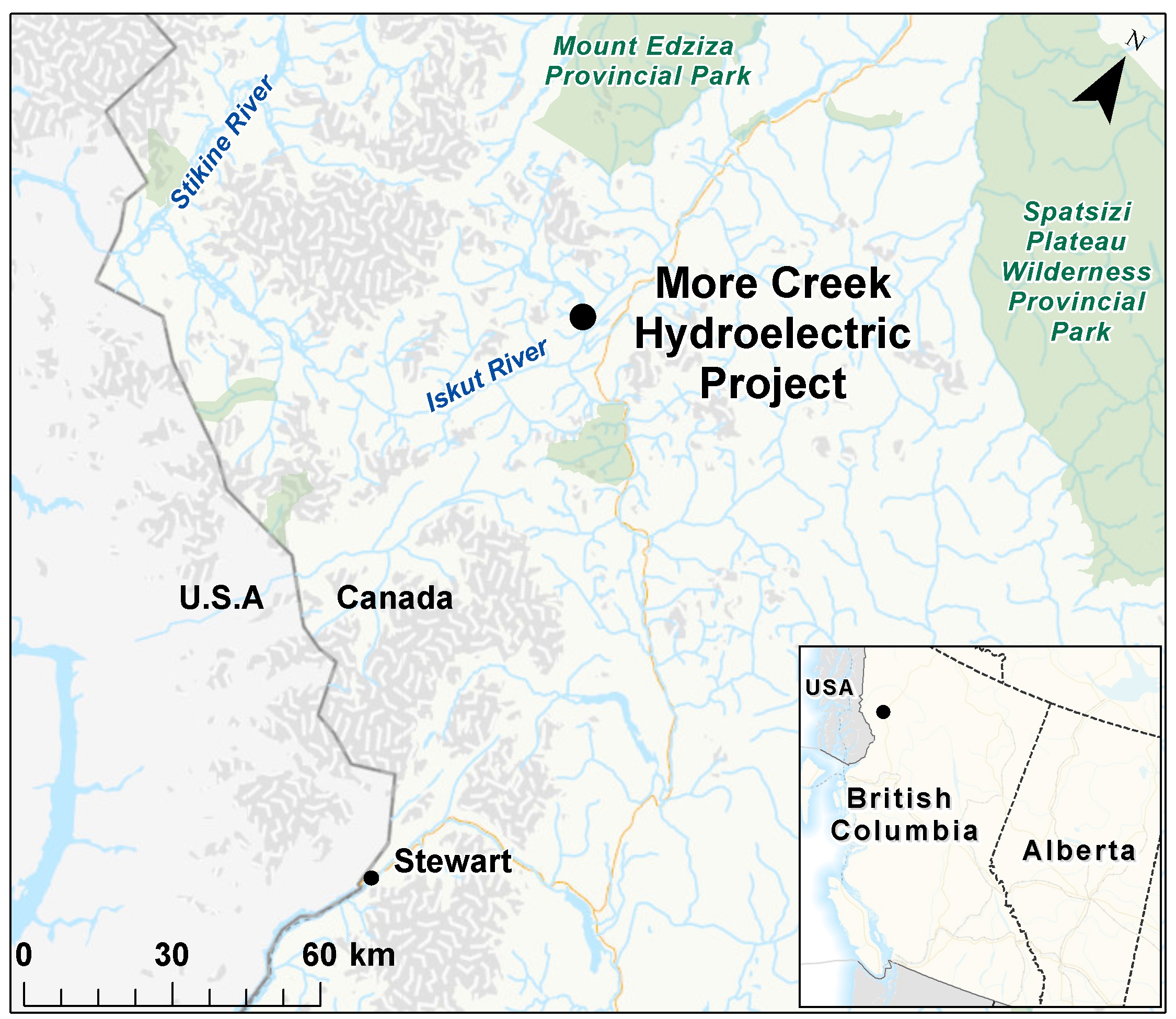 Map depicting the location of the project, as described in the current document.