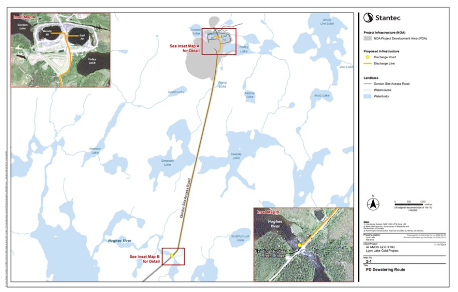 Figure 1. Map of proposed discharge point and discharge line path.