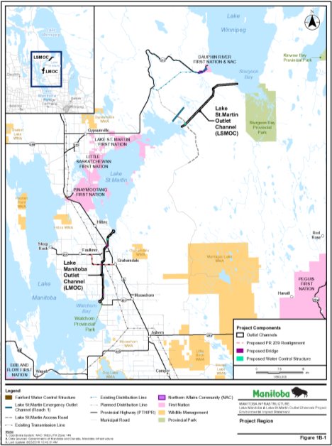 Figure 1 Regional Location of the Lake Manitoba and Lake St. Martin Outlet Channels Project