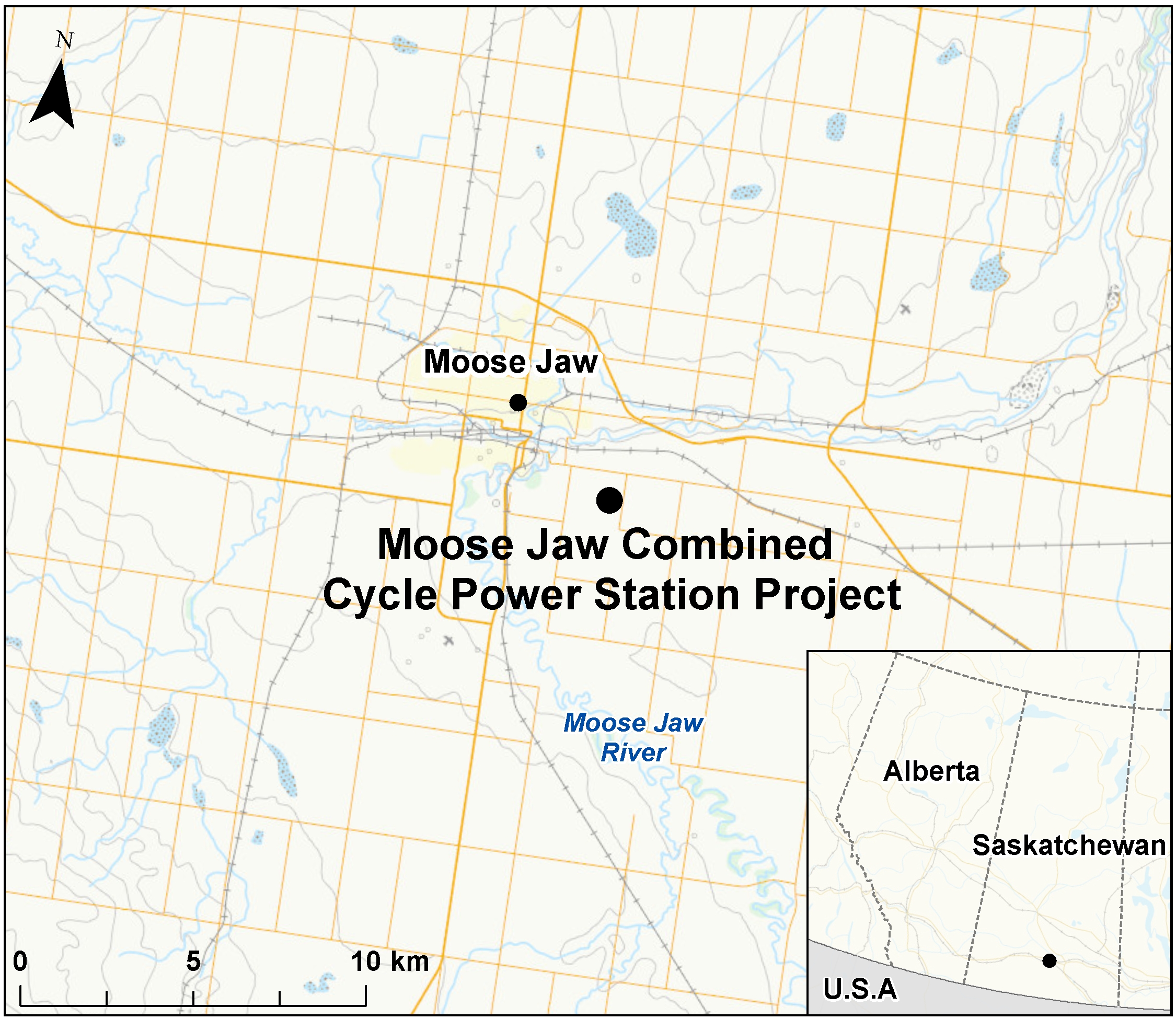 Map depicting the location of the project, as described in the current document.
