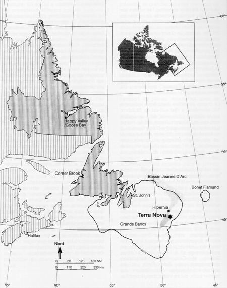 Emplacement du projet de mise en valeur Terra Nova